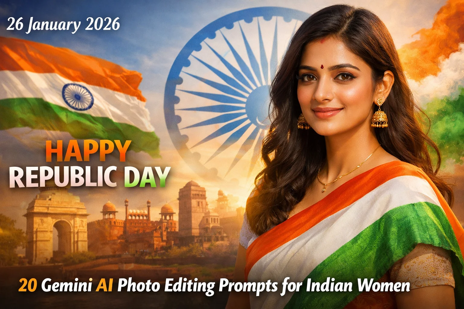 30 Gemini AI Photo Editing Prompts for Indian Women Republic Day 2026