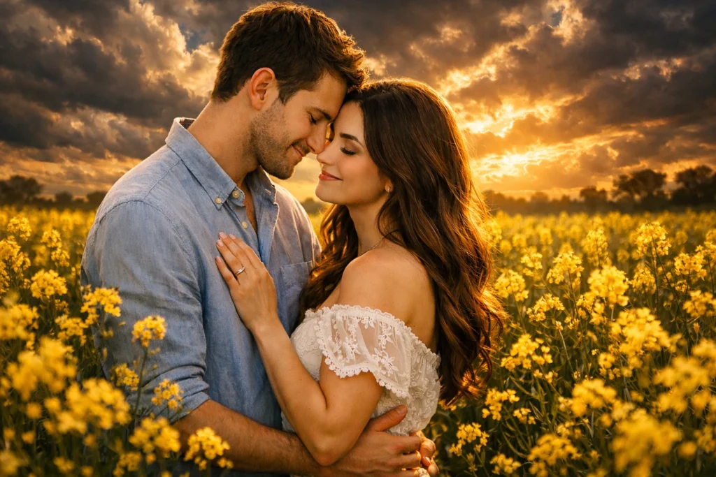 Mustard field couple photo editing prompt:50 Gemini Photo Editing Prompts for Couples in Mustard Field Enjoy Moments