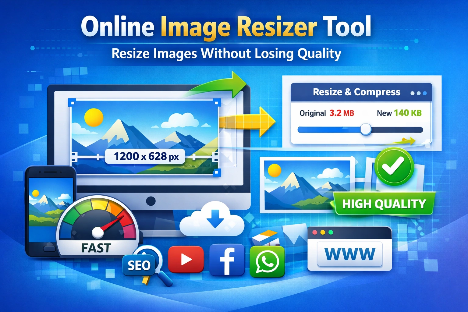 Online Image Resizer Tool – Resize Images Without Losing Quality (2026)