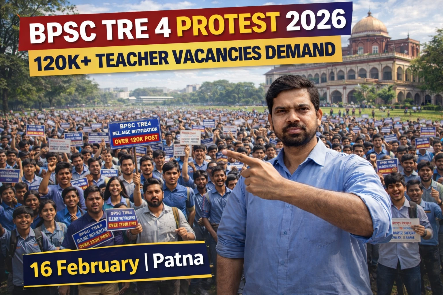 BPSC TRE 4 Protest 2026: Bihar Teacher Aspirants Demand 120K+ Vacancies