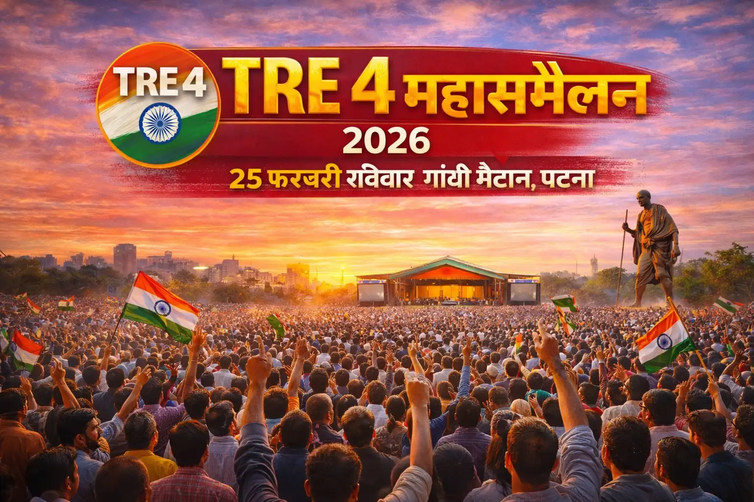 BPSC TRE 4 Notification Update 2026: Gandhi Maidan में बड़ा जुटान, अभ्यर्थियों की एकजुट आवाज