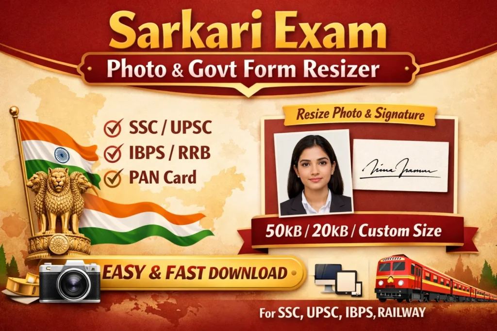 Signature Resizer Online – Resize Sarkari Exam Photos for SSC, UPSC, IBPS & RRB Online
