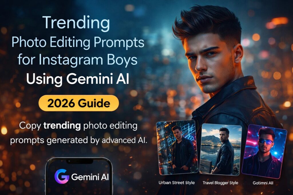 Trending Ai Photo Editing Prompts for Instagram Boys Using Gemini AI