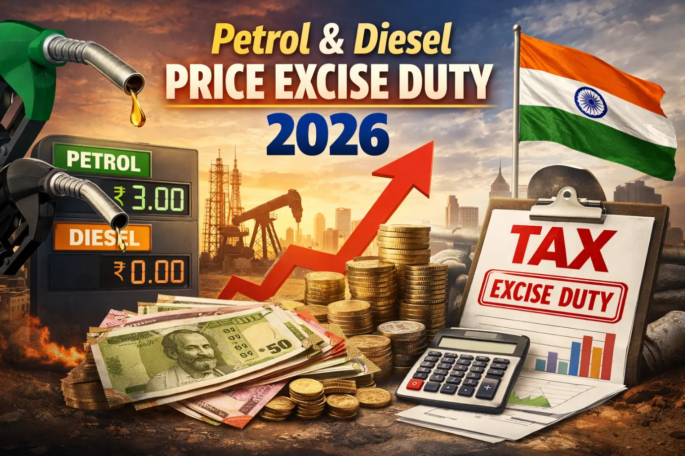 Petrol Diesel Price Excise Duty 2026: Latest Rates, Updates & Impact in India