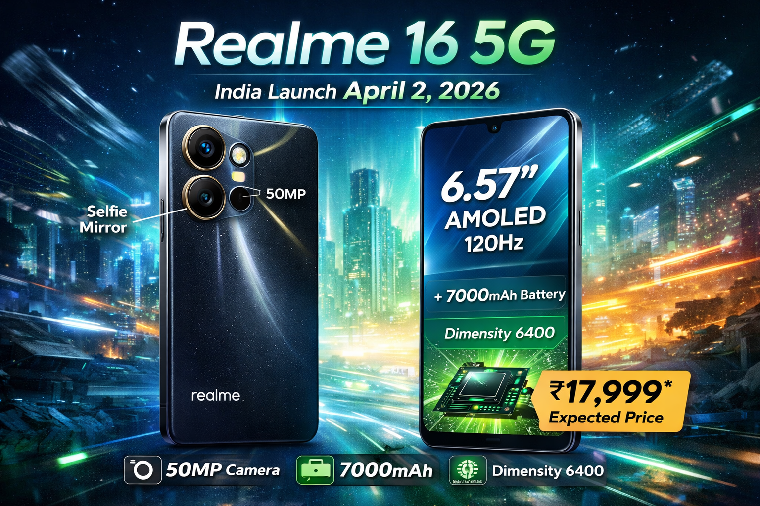 Realme 16 5G Price in India (2026) – Expected Price, Specs, Launch Date & Features